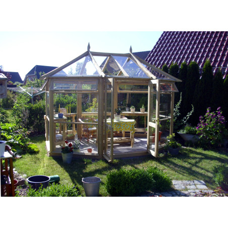 Serre en bois au style édouardien