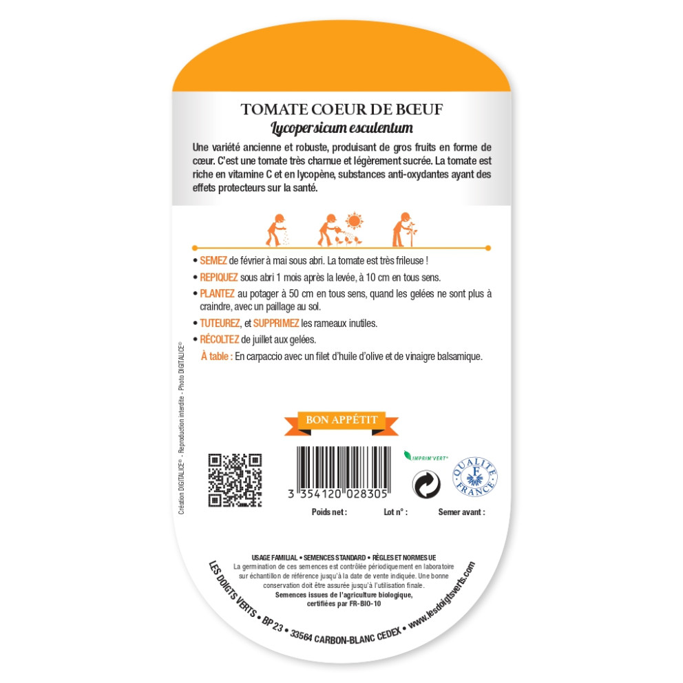 Graines de Tomates 'Coeur de Boeuf'