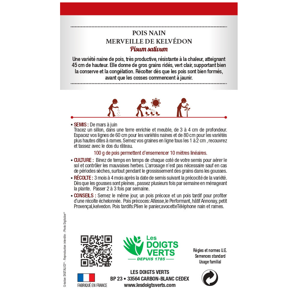 Graines de pois nain Merveille de...